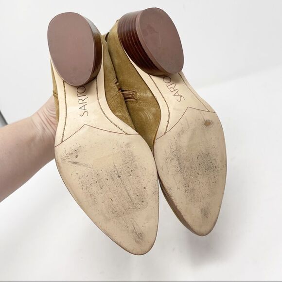 Franco Sarto Suede Pointed Toe Booties Size 6 - Picture 5 of 6